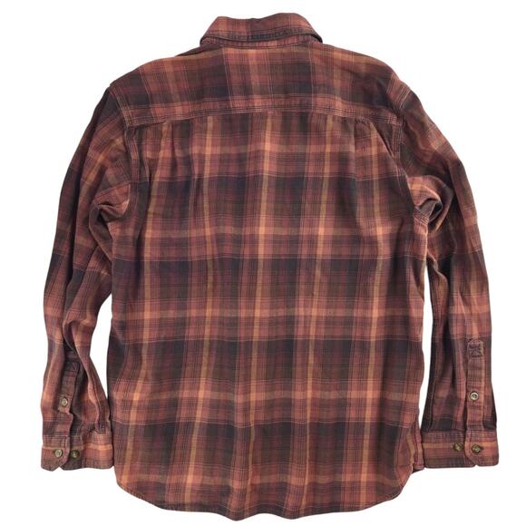 Carhartt | Orange & Brown Relaxed Fit Flannel | Size Large - Picture 4 of 4